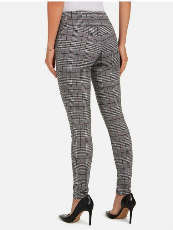 Intro Love The Fit Pants - INTRO LOVE THE FIT BLACK, WHITE & RED PLAID LEGGINGS NWT